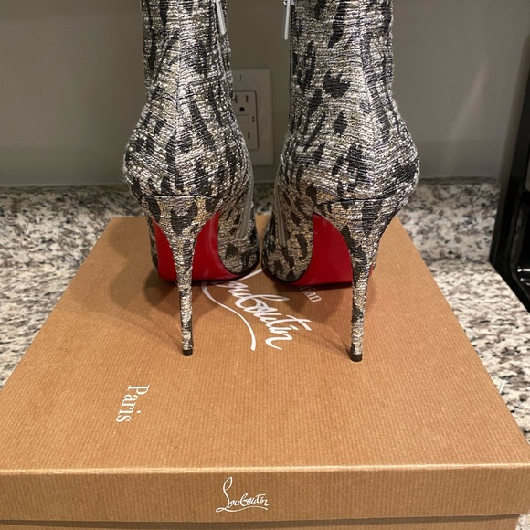 Christian Louboutin So Booty 100 Lurex Gigi 39.5 - Picture 2 of 4